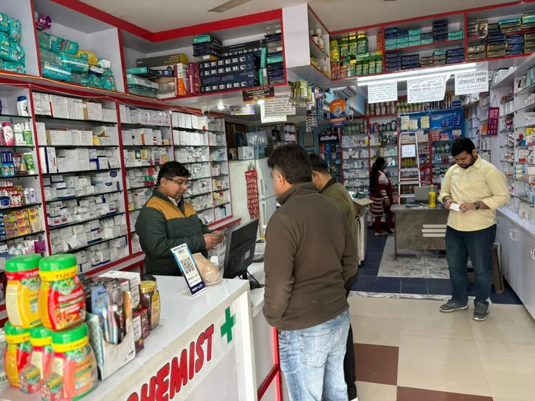 Our customer service counter — Gautam Chemist, Panchkula